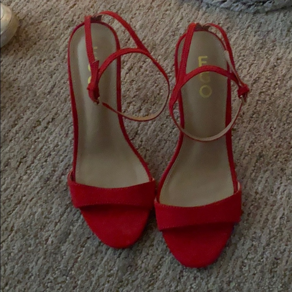 Ego heels color red size 7